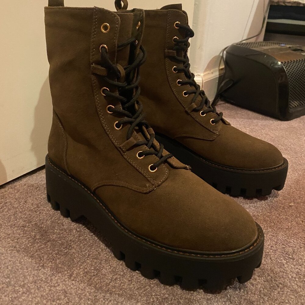 Brown Combat Boots
